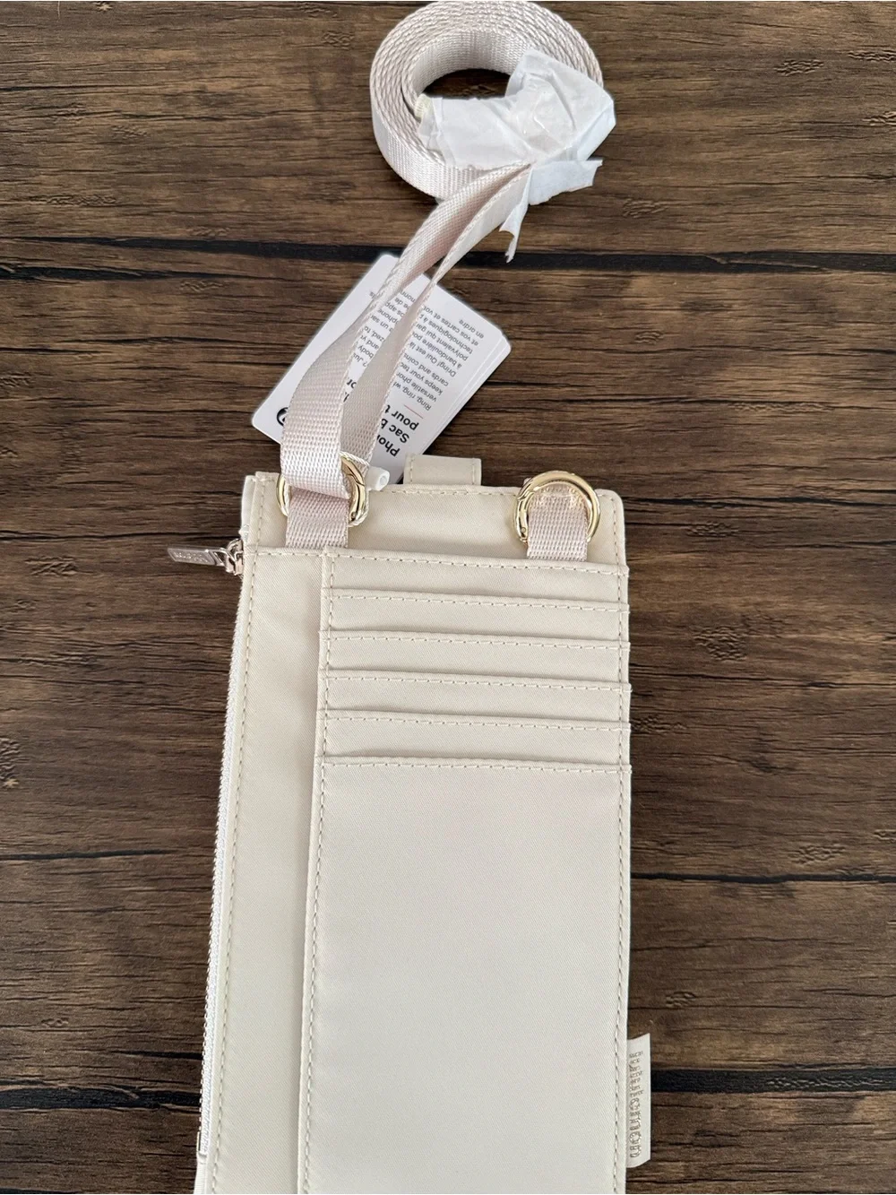 Lululemon Cream Crossbody Phone Pouch